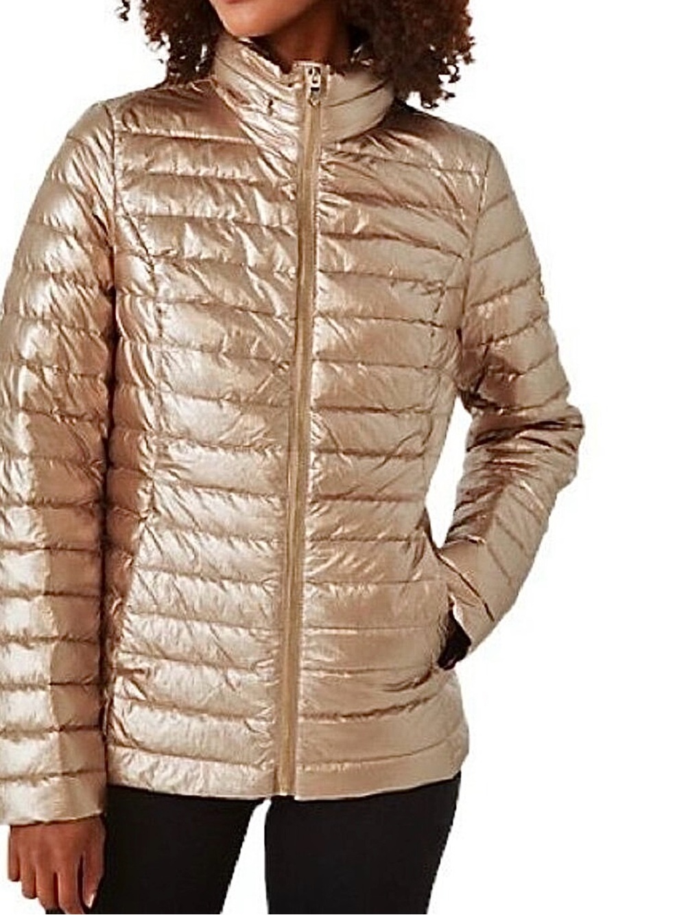 Kate Spade Packable Puffer Jacket in Glittering Rose Size XS NWT